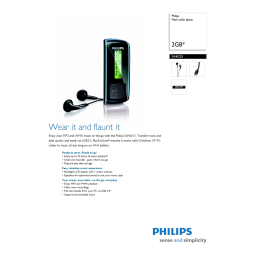 Philips SA4020/02 Baladeur audio à mémoire flash Manuel utilisateur | Fixfr