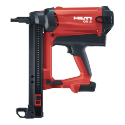 Hilti GX 2 Manuel utilisateur | Fixfr