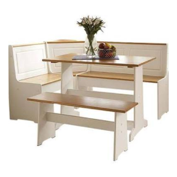 Linon Home Decor K90305WHT-AB-KD-U Ardmore 3-Piece Set Corner Breakfast Nook Guide d'installation | Fixfr