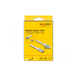 DeLOCK 86703 Magnetic Thunderbolt™ 3 USB-C™ Cable 4K 60 Hz male to male angled 1.20 m Fiche technique | Fixfr