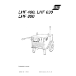 ESAB LHF 400/630/800 : Manuel d'instructions + IA