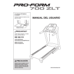 ProForm 700 ZLT TREADMILL Manuel utilisateur