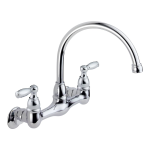 Peerless P299305LF CLAYMORE Chrome 2-Handle Wall-Mount High-Arc Handle Kitchen Faucet Manuel utilisateur