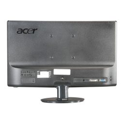 Acer S211HL Monitor Guide de démarrage rapide | Fixfr