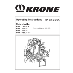 Krone KWT 7.70/6x7_8.50/8_8.80/8_10.50/8x7 Mode d'emploi | Fixfr