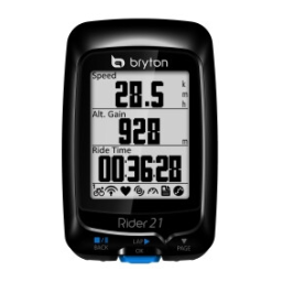 Bryton Rider 21 Manuel utilisateur | Fixfr