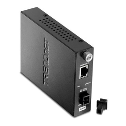 Trendnet TFC-1000S40D3 Intelligent 1000Base-T to 1000Base-LX Dual Wavelength Single Mode SC Fiber (40 km / 24.85 miles) Fiche technique | Fixfr