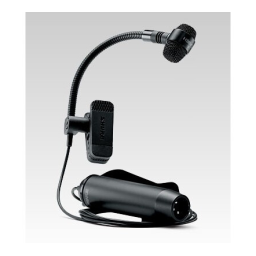 Shure PGA98H Cardioid Condenser Instrument Microphone Mode d'emploi | Fixfr