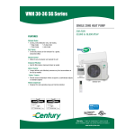 Century A-VMH36SG-1-CY 36K 208/230V HP OUTDOOR Manuel utilisateur