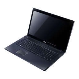 Acer Aspire 7739Z Notebook Guide de démarrage rapide | Fixfr