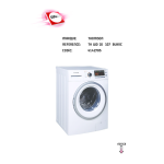 Thomson TH WD 16 107 Lave-linge s&eacute;chant Manuel utilisateur