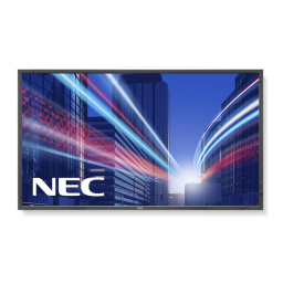 NEC MultiSync X754HB: Manuel d'utilisation + Chat IA | Fixfr