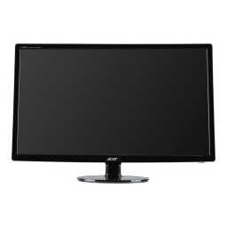 Acer S271HL Monitor Manuel utilisateur | Fixfr