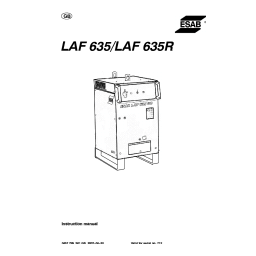 ESAB LAF 635/ LAF 635R Manuel utilisateur | Fixfr