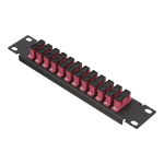 DeLOCK 66775 10&Prime; Fiber Optic Patch Panel 12 Port SC Duplex violet 1U black Fiche technique