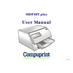 Compuprint MDP 40 T plus Transactional Printer Manuel utilisateur