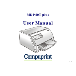 Compuprint MDP40T plus: Manuel d'Utilisateur | AI Chat | Fixfr