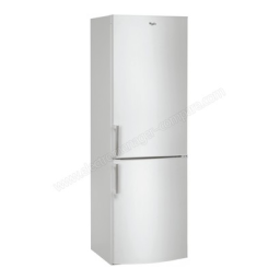 Whirlpool WBE34152 W Fridge/freezer combination Manuel utilisateur | Fixfr