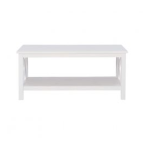 Linon Home Decor THD02947 Ramsey Antique White Finish Coffee Table with Shelf and X Designs Mode d'emploi