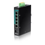 Trendnet RB-TI-PG541 5-Port Hardened Industrial Gigabit PoE+ DIN-Rail Switch Fiche technique