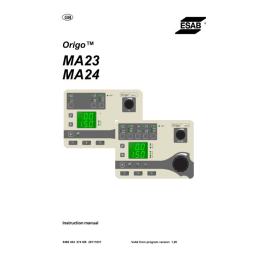 ESAB MA23 Manuel utilisateur | Fixfr