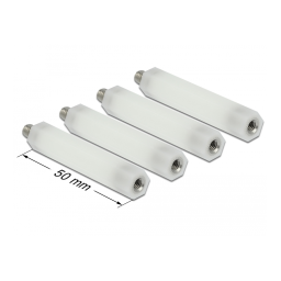 DeLOCK 60241 Standoff M5 x M4, hexagon, inside / outside, 50 mm natural 4 pcs Fiche technique | Fixfr