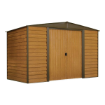 Arrow Storage Products WL106L Woodlake Steel Storage Shed, 10 ft. x 6 ft. Manuel utilisateur