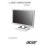 Acer B196HQL Monitor Manuel utilisateur