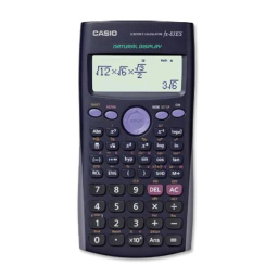 Casio FX-83ES Manuel du propriétaire | Fixfr