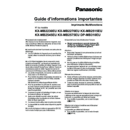 Panasonic KXMB2270EU Operating instrustions | Fixfr