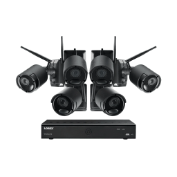 Lorex LWF2080B-66 1080p Wire Free Camera System, 6 Battery Powered Black Outdoor Metal Cameras, Ultra-Wide Lens, 65ft Night Vision, Two-Way Audio Speaker-Mic, 1TB Hard Drive Manuel utilisateur | Fixfr