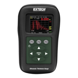 Extech Instruments TKG250 Digital Ultrasonic Thickness Gauge/Datalogger Manuel utilisateur | Fixfr