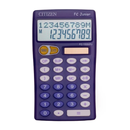 Citizen FC-100NPU calculator Fiche technique | Fixfr
