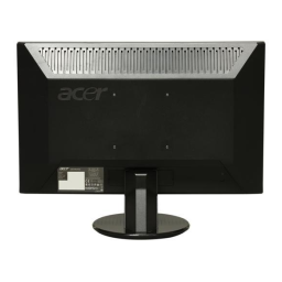 Acer P205H Monitor Manuel utilisateur | Fixfr