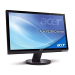 Acer P225HQL Monitor Guide de d&eacute;marrage rapide