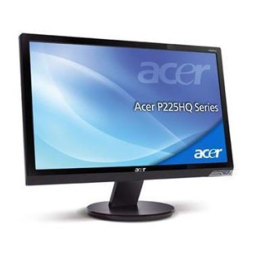 Acer P225HQL Monitor Guide de démarrage rapide | Fixfr