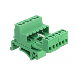DeLOCK 66080 Terminal Block Set for DIN Rail 6 pin Fiche technique | Fixfr