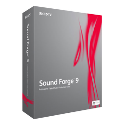 Sony Sound Forge Audio Studio 9 Manuel utilisateur | Fixfr