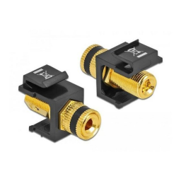 DeLOCK 86864 Keystone module binding post > thread nut black / black Fiche technique | Fixfr