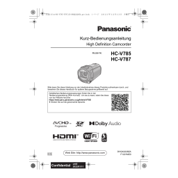 Panasonic HCV785EG Mode d'emploi | Fixfr