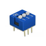 DeLOCK 66371 DIP sliding switch 3-digit 2.54 mm pitch THT vertical blue 2 pieces Fiche technique