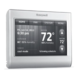 Honeywell WiFi Color Touchscreen Thermostat Manuel du propriétaire | Fixfr