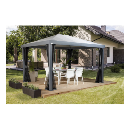 Sojag 500-9166842 Monteserra 10 ft. x 12 ft. Light Gray Powder-Coated Metal Gazebo with Nylon Roof and Included Mosquito Netting Manuel utilisateur | Fixfr
