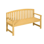 Outsunny 84B-634V00GY 56&quot; Outdoor Wood Bench Mode d'emploi