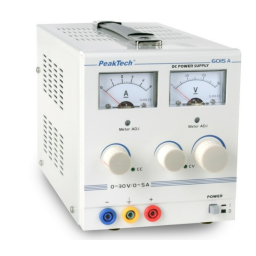 PeakTech P 6015 A Analogue Power Supply, 0 - 30 V/0 - 5 A DC Manuel du propriétaire | Fixfr