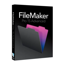 Filemaker Pro 12 Advanced Manuel utilisateur | Fixfr