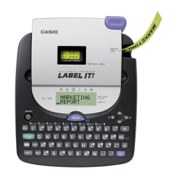 Casio KL-780 Manuel utilisateur | Fixfr