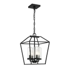 Eurofase 41960-011 Bastille 4-Light Black Outdoor Pendant Light Guide d'installation