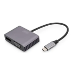 Digitus DA-70827 USB Type-C&trade; 4K 2-in-1 DisplayPort + VGA Graphics Adapter Guide de d&eacute;marrage rapide