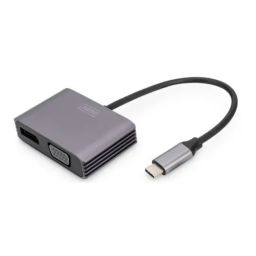 Digitus DA-70827 USB Type-C™ 4K 2-in-1 DisplayPort + VGA Graphics Adapter Guide de démarrage rapide | Fixfr